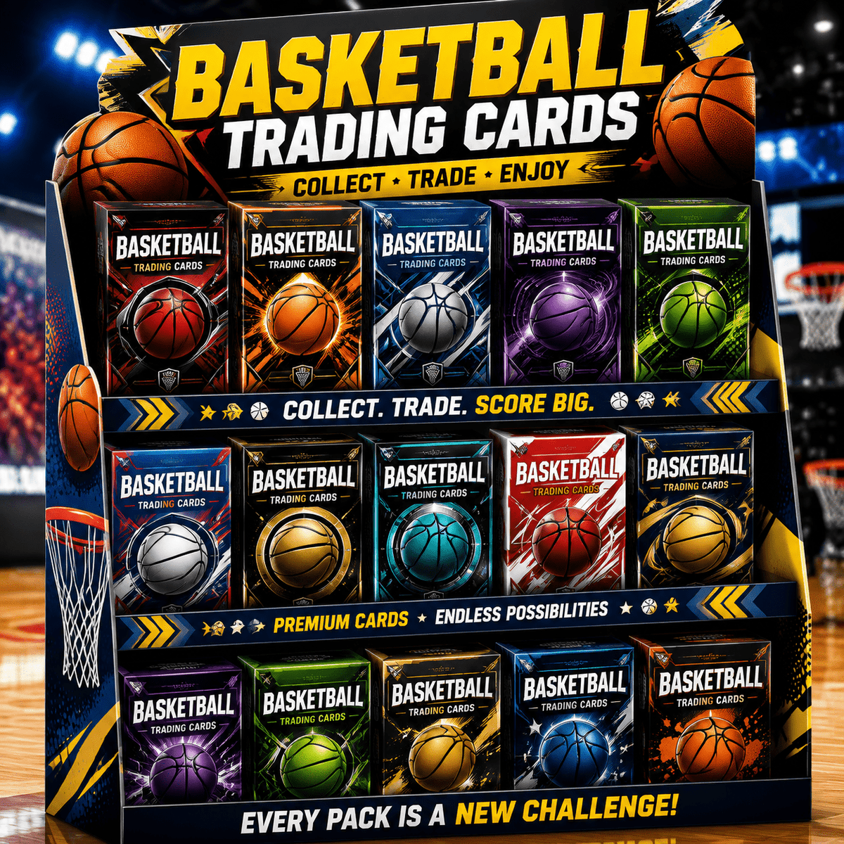 2025-26 Topps Basketball Collector Mega Box - 224 Cards, 16 Packs x 14 Cards, Factory Sealed NBA Trading Card Set for Hobby Collectors, Binder Storage & Collection Building