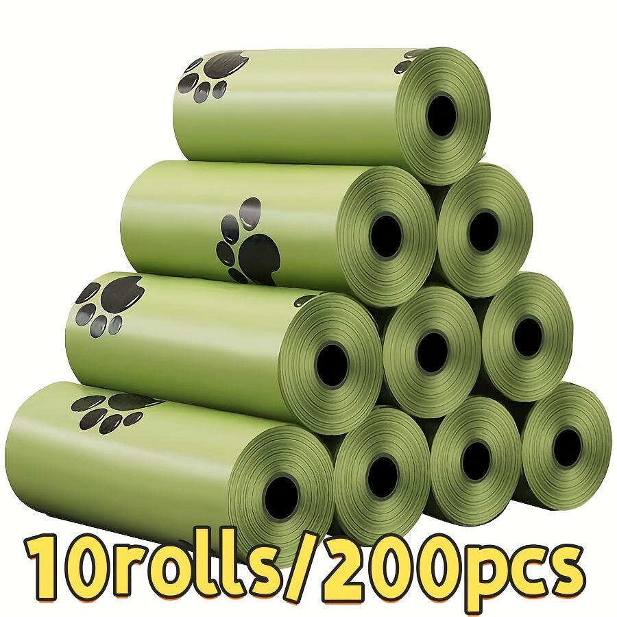 Dog Poop Bags 200 Count 10 Rolls Leak-Proof Durable Pet Waste Bags Refill Rolls for Dog Waste Disposal – Portable Compact Polyethylene Dog Poop Bag Refills for Dispenser Outdoor Walks and Travel