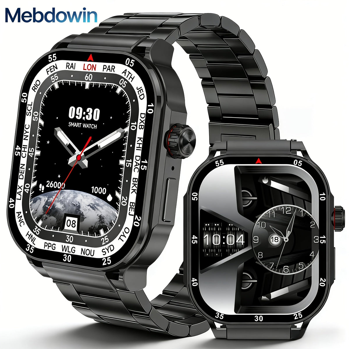 Smartwatch 2.1" HD Full Screen Display Bluetooth 5.3 with AI Voice Command, 400mAh Battery, Wireless Calls & SMS Alerts, 123+ Sports Modes, Music Playback & Social Sharing – Fashion Smart Watch for Men & Women