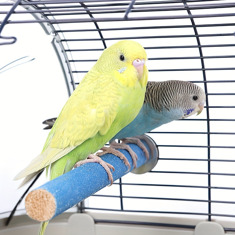 Parrot Sanding Perch Chew Stick Bird Cage Grinding Perch for Beak & Nail Trimming Cockatiels Budgies Parakeets Conures – Sandpaper Textured Rough Surface Random Color