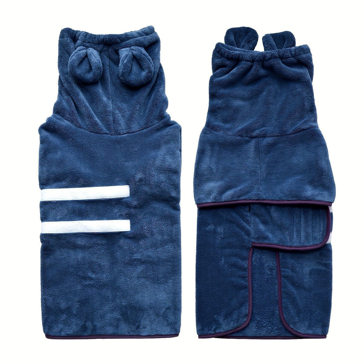 Hooded Dog Bathrobe Super Absorbent Quick-Dry Dog Robe with Hood Cozy Post-Bath Drying Coat Dog Pajamas XS S M L XL XXL 3XL 6 Colors Deep Blue Pink Green Light Blue Orange Grey