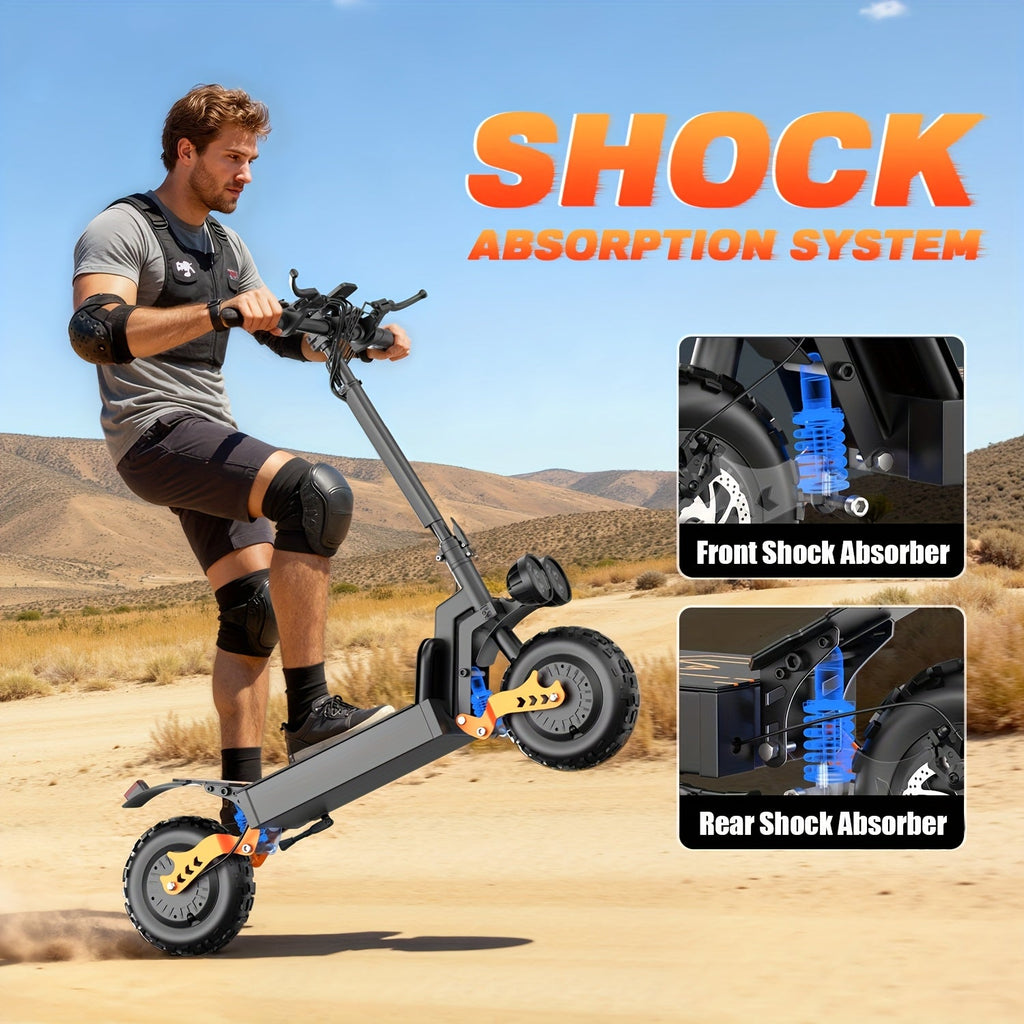 GT28 749W Electric Scooter for Adults, 48V 30Ah Battery 60-Mile Range, 5-Speed Settings, 10-Inch Off-Road Tires, 365 Lbs Load, 19.9 MPH Max Speed, Heavy-Duty Foldable Commuter E-Scooter