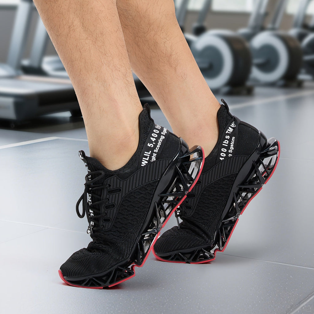 Men's Lightweight Breathable Running Shoes Non-Slip TPU Sole EVA Cushion Lace-Up Low Top Sneakers 3 Colors Sizes US 7.5-13 All-Season Wear-Resistant Training Casual Athletic Shoes