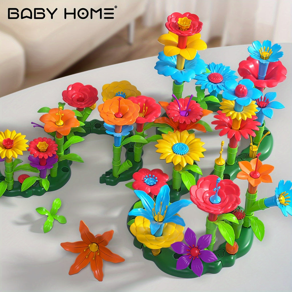 Flower Arrangement Building Blocks Toy for Kids 64/91pcs – DIY Assembling Flower Bouquet Construction Set, Random Colors, Creative STEM Educational Toy, Halloween Thanksgiving Christmas Gift for Ages 3+