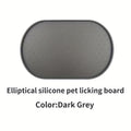 Silicone Pet Feeding Mat - Non-Slip Waterproof Oval Dog & Cat Food Mat, Easy to Clean No Odor Placemat for Pet Bowls, 6 Colors Available - Keeps Floors Clean During Mealtime