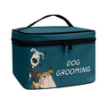 Dog Grooming Organizer Bag with Zipper - Portable Pet Grooming Supplies Storage Case for Home and Travel, Dog-Themed Grooming Tool Holder, Gift for Pet Owners and Dog Groomers, Multiple Colors & Styles