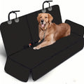 Dog Car Seat Cover for Back Seat - Waterproof Pet Car Seat Protector with Non-Slip Bottom, Scratch-Proof Rear Seat Cover for Dogs Compatible with Cars Trucks SUVs, Center Armrest Access, Black