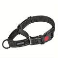 Reflective Nylon Dog Collar with Quick-Release Buckle – Adjustable No-Slip Training Collar for Small, Medium & Large Dogs, Safe Night Walking Collar with High-Visibility Reflective Strip