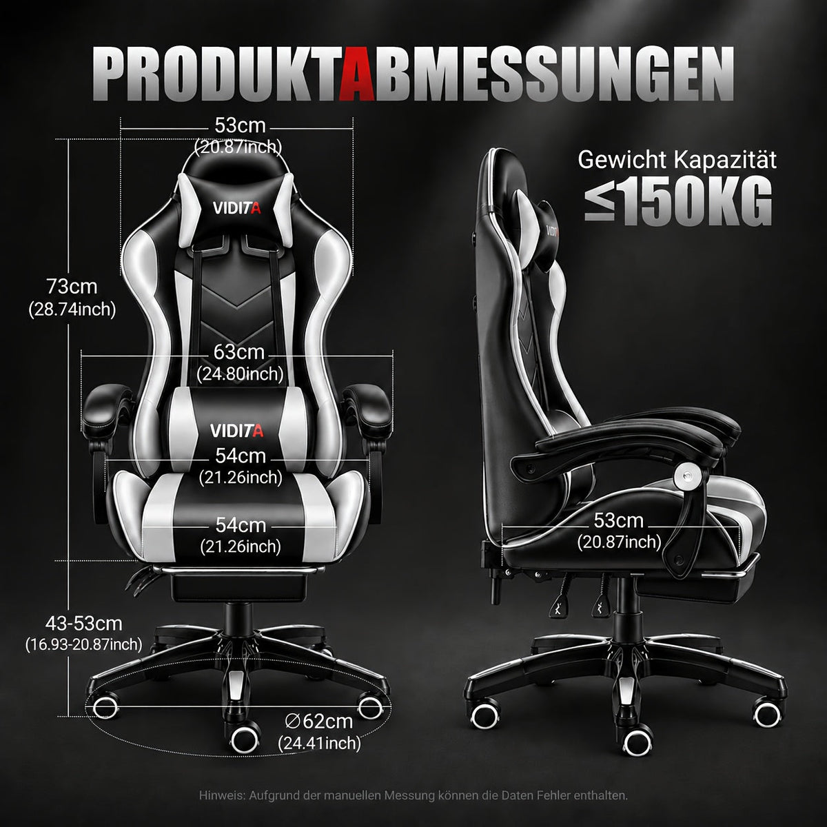 Ergonomic Gaming Chair Racing Style with Lumbar Support High Back Adjustable Office Chair for Adults Teens PC Computer Desk Chair Recliner