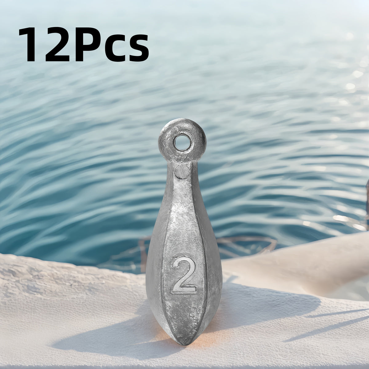 Fishing Sinkers Tackle Weights Lead Bank Sinker 1oz 2oz 3oz 4oz 5oz 6oz 8oz 10oz 12oz 16oz – Snagless Teardrop Design for Bass Catfish Saltwater Freshwater Bottom Fishing Rig, Bulk Multi-Pack