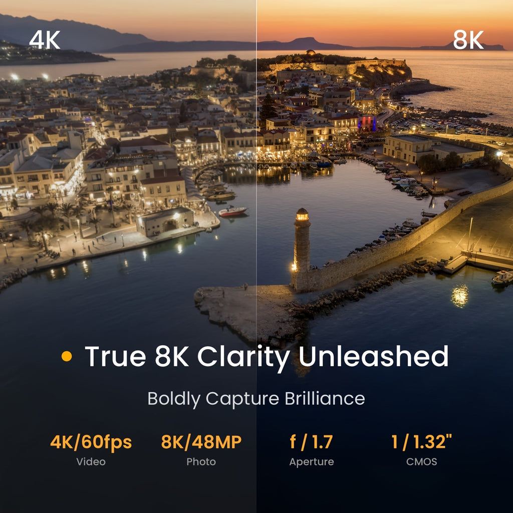 SKYROVER X1 Mini Drone with Camera 8K Photo 4K/60fps HDR Video, Under 249g No FAA Registration, 3-Axis Gimbal, 360° Obstacle Sensing, 96-Min Flight 3 Batteries, 15KM Transmission, Auto Track & Night Mode