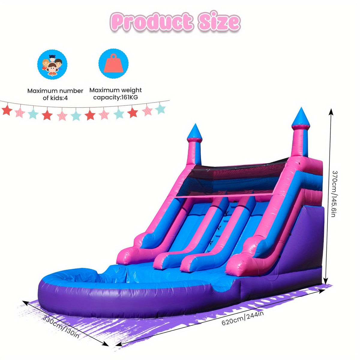 Inflatable Water Slide Bounce House 21x11x13.5FT with Splash Pool, Wet Dry Slide for Kids Backyard Outdoor Fun, Heavy-Duty Commercial Grade Bouncer with Built-In Slide - Perfect Summer Gift for Kids