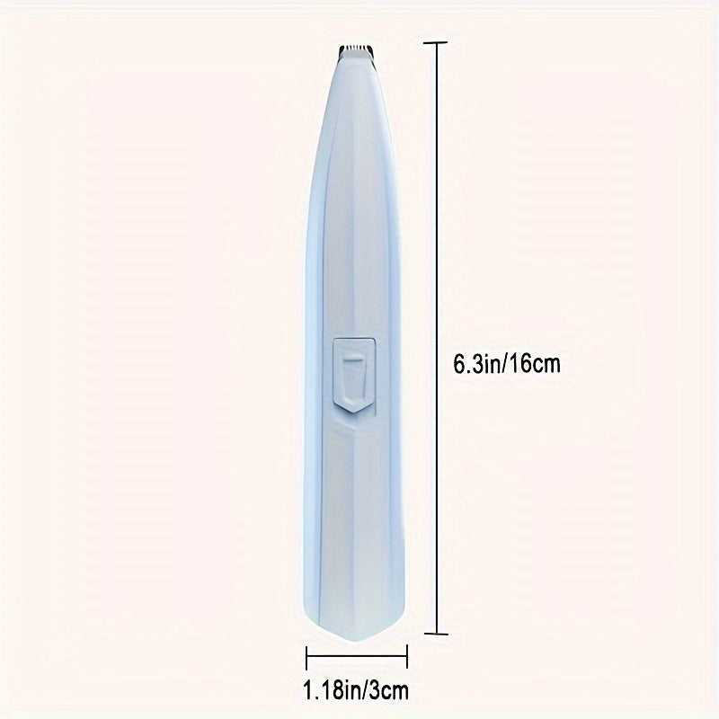 Cordless Mini Dog Paw Trimmer & Pet Grooming Clippers – Low Noise Electric Hair Clipper for Cats & Small Dogs, Precision Trimming for Face, Paw Pads, Eyes, Ears & Hips (Battery Not Included)