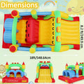 Inflatable Bounce House with Obstacle Course for Kids 3-12, 18x8.2Ft Blow Up Jumping Castle with 680W Blower, Dual Crawl Tunnels, Large Slide & Climbing Wall - Outdoor Backyard Birthday Party Bouncer