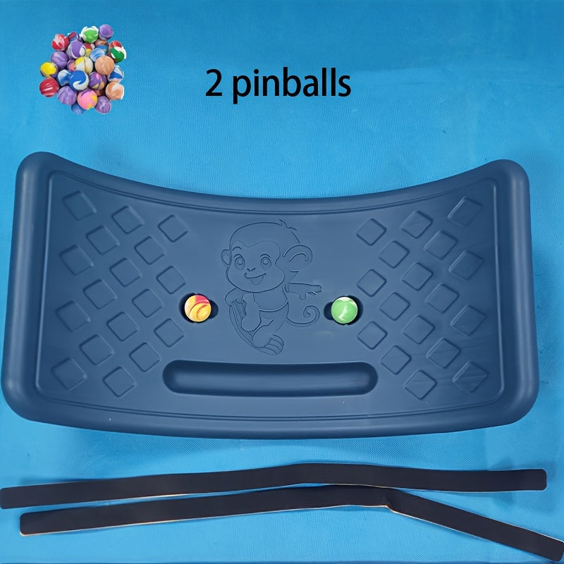 Kids Balance Board with Ball Curved Wobble Board Children Educational Sport Toy Improves Core Strength Coordination Stability Training Indoor Outdoor Toy Gift Pink Yellow Blue