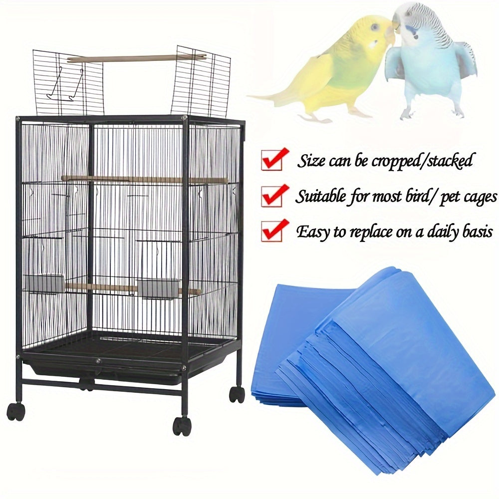 Bird Cage Liners 50pcs Disposable Birdcage Liner Paper for Parrots Budgies Cockatiels Canaries Easy Clean Bird Cage Bottom Tray Liner 11.81x15.75 inch