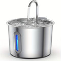 Automatic Pet Water Fountain Stainless Steel - 74oz/2.2L USB-Powered Cat & Dog Water Dispenser with Water Level Window, Ultra-Quiet Pump, Easy-Clean Design, Encourages Healthy Hydration for Cats & Puppies
