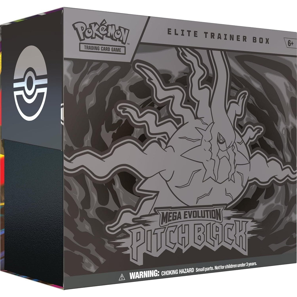 Pokémon TCG Mega Evolution Pitch Black Elite Trainer Box – Booster Packs, Exclusive Foil Promo Card, Card Sleeves, Energy Cards, Dice & Collector Storage Box