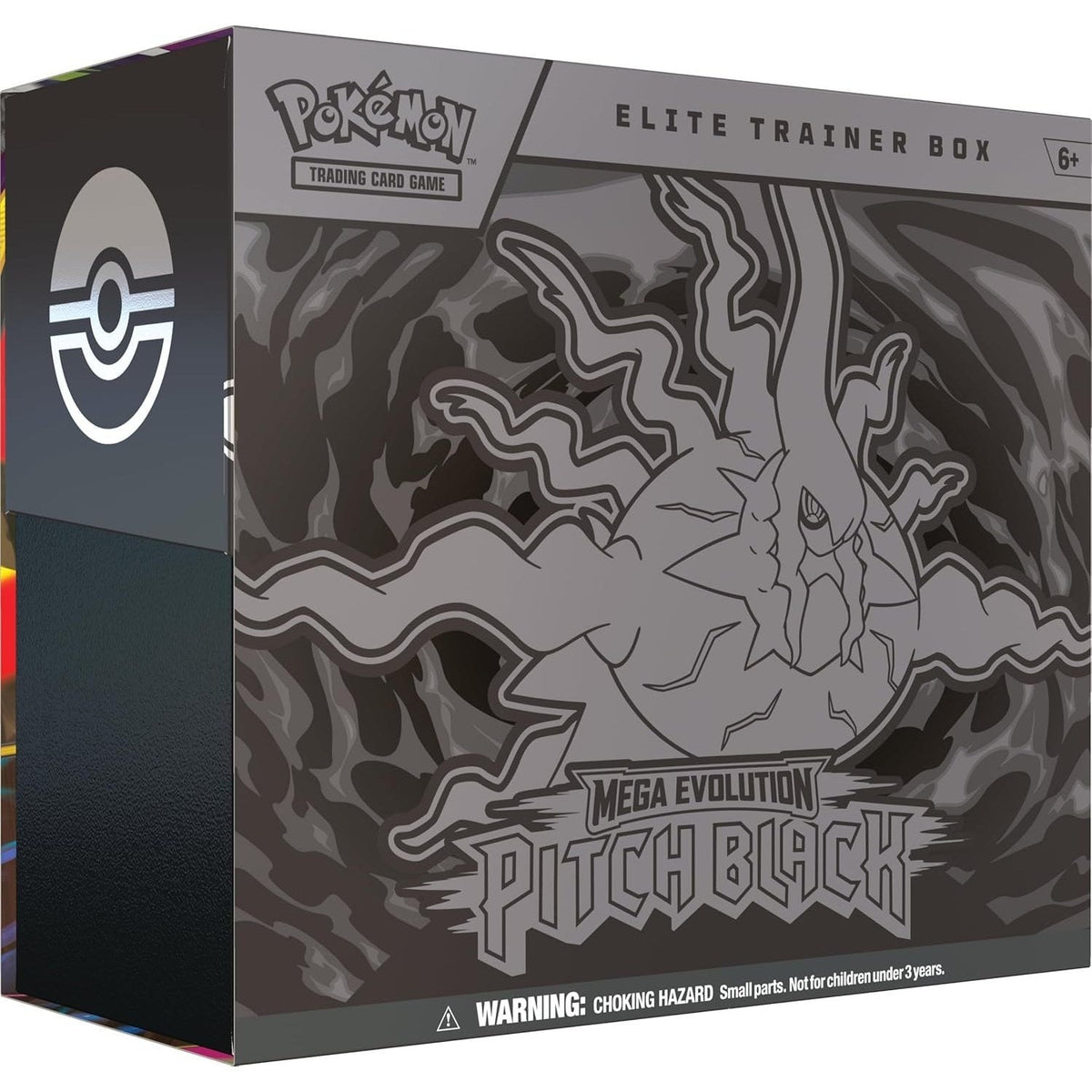 Pokémon TCG Mega Evolution Pitch Black Elite Trainer Box – Booster Packs, Exclusive Foil Promo Card, Card Sleeves, Energy Cards, Dice & Collector Storage Box