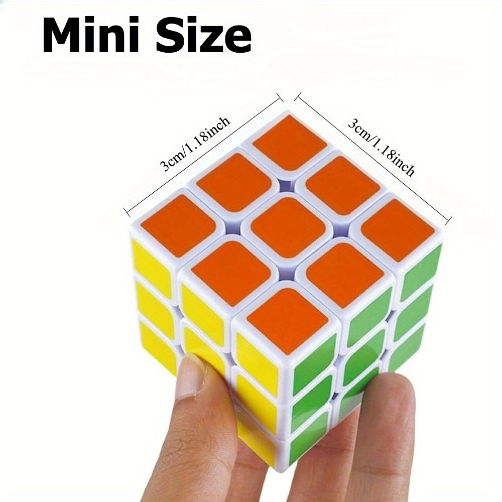 Mini 3x3 Magic Cube Puzzle Bulk Pack – 24 Pieces Beginner Speed Cube Party Favors, Classroom Prizes & School Rewards | Mixed Colors PP Material | Birthday Easter Christmas Stocking Stuffers for Kids