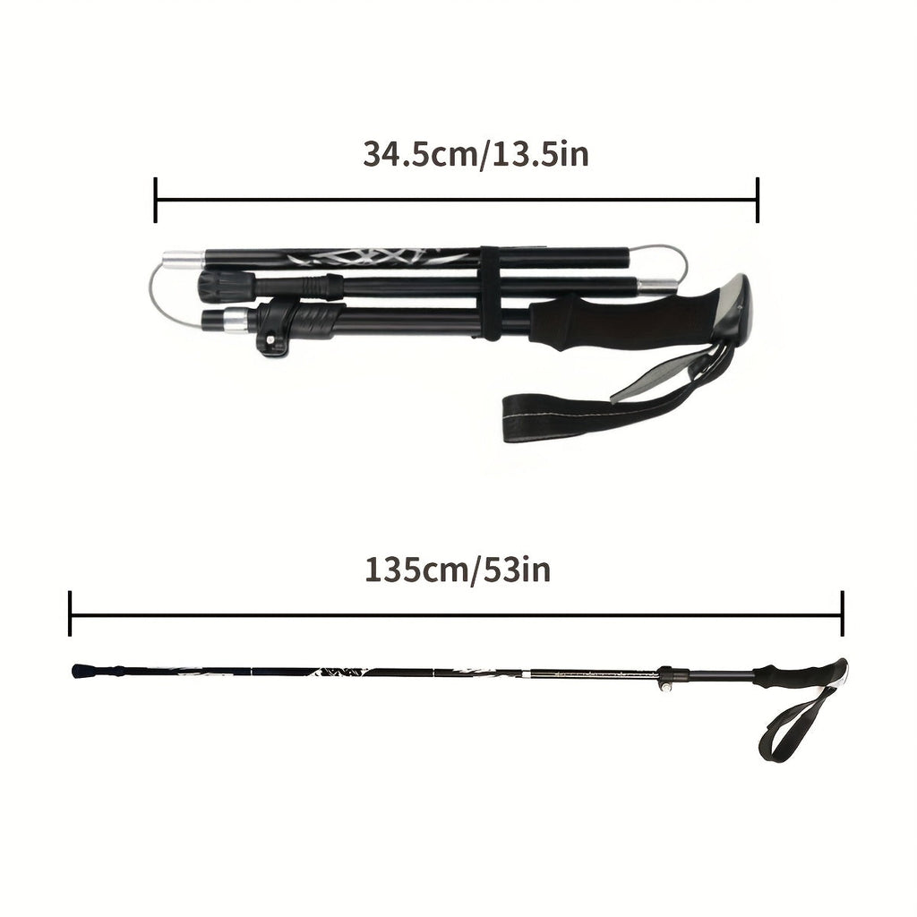 Trekking Poles 2 Pack Lightweight Aluminum Alloy Foldable Hiking Sticks – Quick-Lock Adjustable, Ergonomic Non-Slip Grip & Carry Bag for Men Women Camping Travel