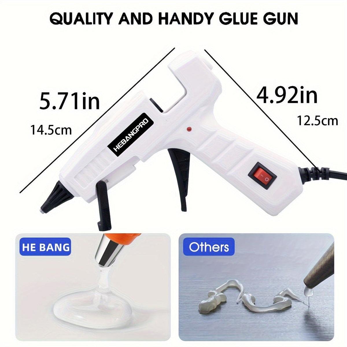 30W Hot Melt Glue Gun Kit with 30 Glue Sticks 7x150mm – Fast Heating Electric Glue Gun for School Arts Crafts DIY Projects and Quick Home Repairs – Multiple Color Options