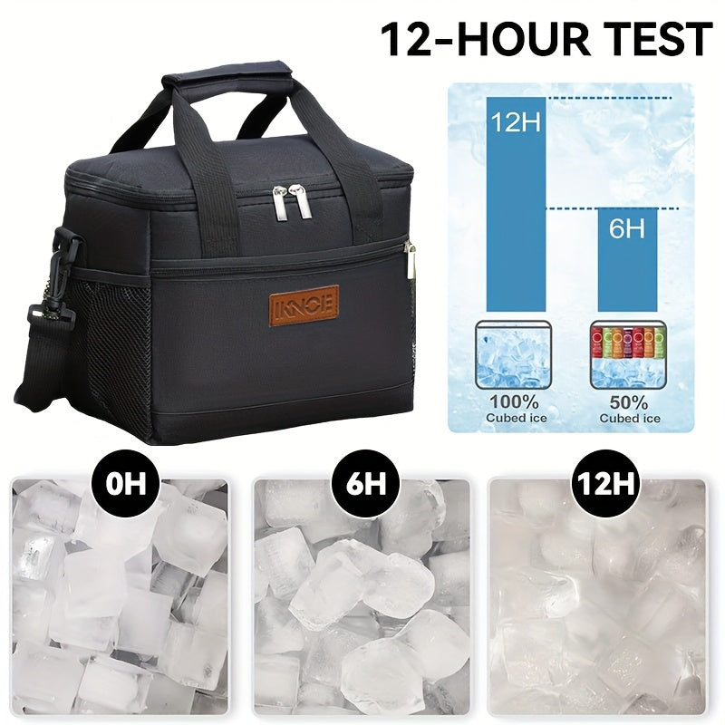 Insulated Lunch Bag Foldable Portable Thermal Bento Box Tote Leakproof Aluminum Foil Lining Keeps Food Cold Fresh for Work Travel Picnic School