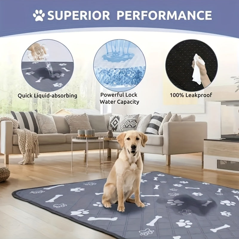 Reusable Dog Pee Pads Washable – Leak-Proof Super Absorbent Puppy Potty Training Mats for Dogs, Machine Washable Puppy Pads, 2 Sizes & 2 Colors, Eco-Friendly Reusable Dog Training Pads