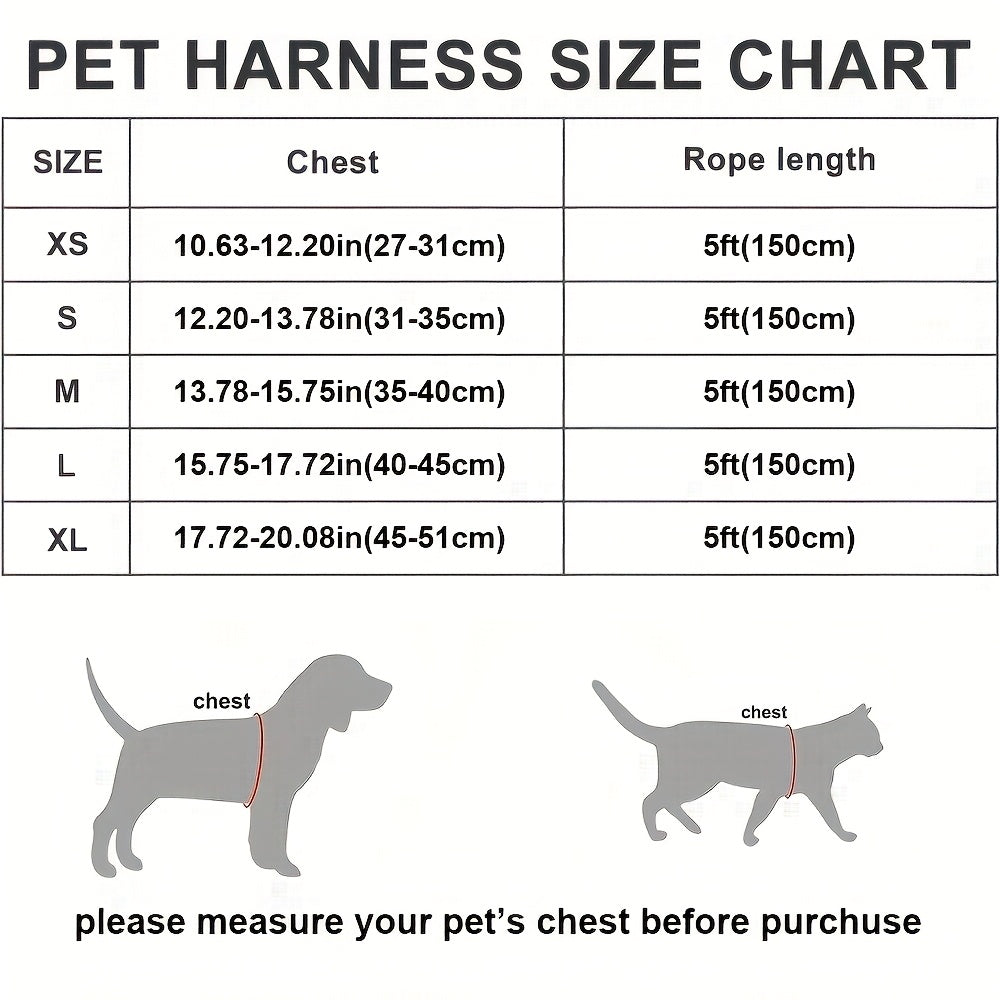 Walk-In Dog Harness and Leash Set for Small Dogs & Puppies - Breathable Mesh Reflective Soft Lightweight Pet Vest Harness, All-Weather No-Pull Dog Harness for Daily Walks & Outdoor Adventures