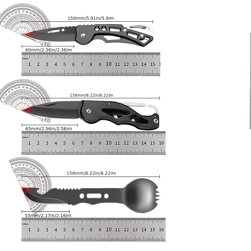 Men's Survival Kit 12 to 115 Piece Emergency Gear Set with Flint Fire Starter Multi-Tool for Camping Hiking Hunting Fishing Outdoor Adventure Gift for Dad Husband