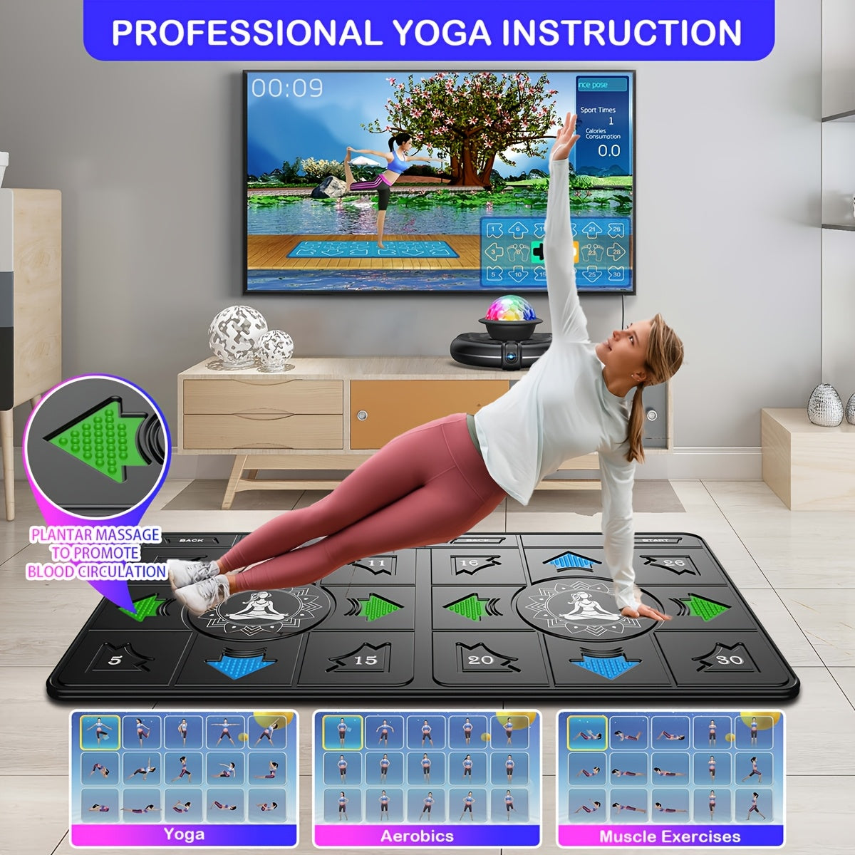 Wireless Dance Mat for Kids & Adults - Double User Electronic Dance Pad with HD Camera, TV Compatible, Fitness Step Game for Boys & Girls Ages 3+ | Birthday Christmas Gift for Family Fun
