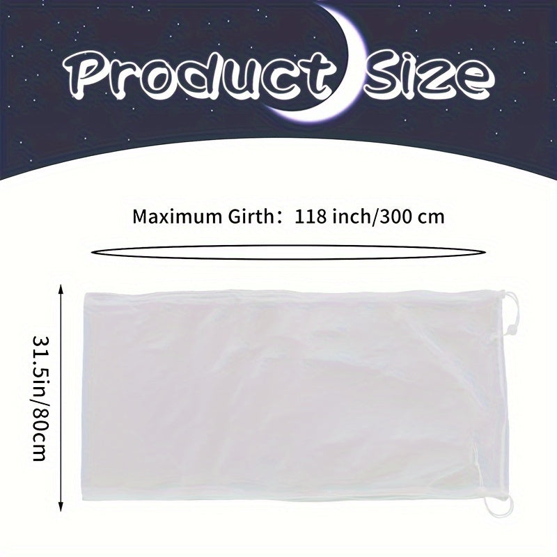 Bird Cage Cover Polyester Mesh Dust-Proof Light-Penetrating with Elastic Rope Fastener for Parrots Budgies Cockatiels Small to Large Cages Black White 31.5in Height