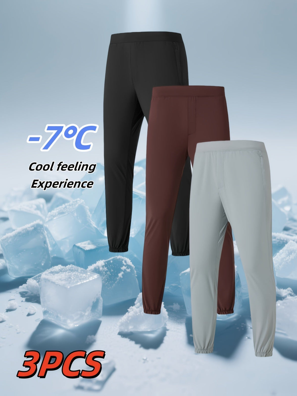 Men's Athletic Pants 3-Pack Lightweight Stretchy Quick-Dry Sports Pants for Running Rock Climbing Outdoor Activities – Breathable Multi-Color Summer Activewear S-XXXL