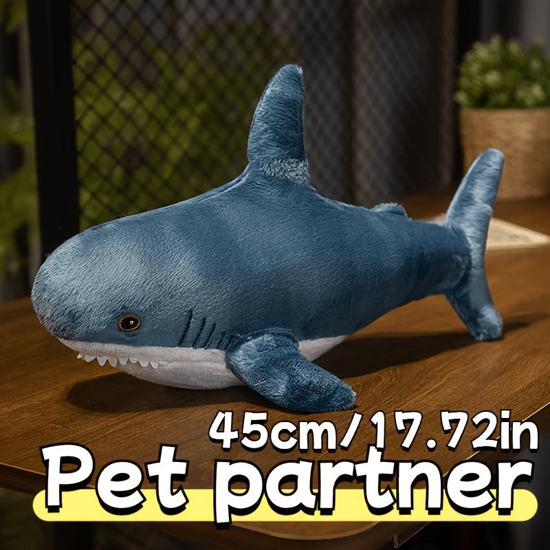 45cm Plush Shark Dog Toy – Colorful Tie-Dye Stuffed Shark Companion Toy for Cats and Dogs, Soft Washable Plush Pet Toy Available in Multiple Colors, Perfect Holiday & Birthday Gift for Pet Lovers
