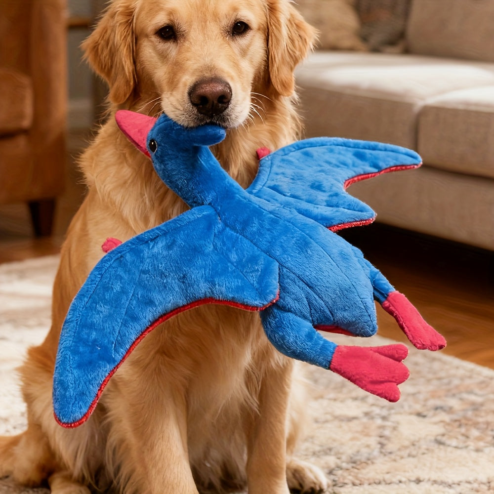 Squeaky Dog Chew Toy - Double Layer Soft Tear-Resistant Washable Plush Pet Toy for Dogs & Cats, Cartoon Design for All Breeds & Sizes, Interactive Bite & Squeak Companion Toy