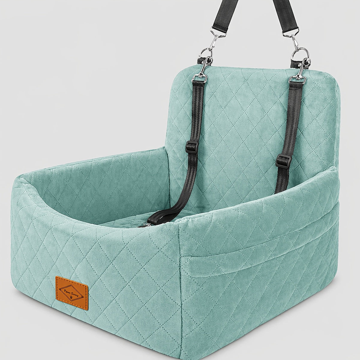 Dog Car Booster Seat with Safety Strap – Cozy Elevated Travel Bed for Small & Medium Dogs, Stable Non-Slip Design, Easy to Clean, 8 Colors Available