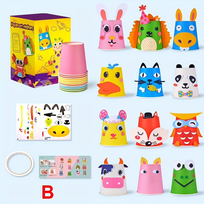 Kids Animal Craft DIY Kit - Educational Arts & Crafts Set with Stickers, Foam Pieces & Creative Activities for Boys & Girls Ages 3-8, Builds Fine Motor Skills, Perfect Birthday & Holiday Gift