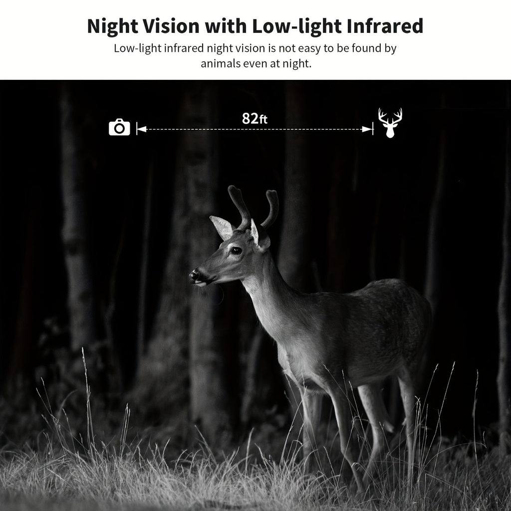 4G LTE Solar Trail Camera 4K Live View Night Vision 0.2s Trigger Remote Phone Access Motion Detection Wide Angle Wireless Game Camera for Deer Hunting Wildlife