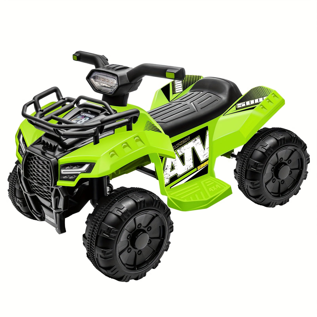 6V Kids Ride On Toy 4-Wheeler Quad ATV for Toddlers 18-36 Months – Electric Ride On Car with 1.2 MPH Speed, Treaded Tires, Rubber Handles & Push-Button Start – Pink, Black, Green, Red – Best Gift for Boys & Girls