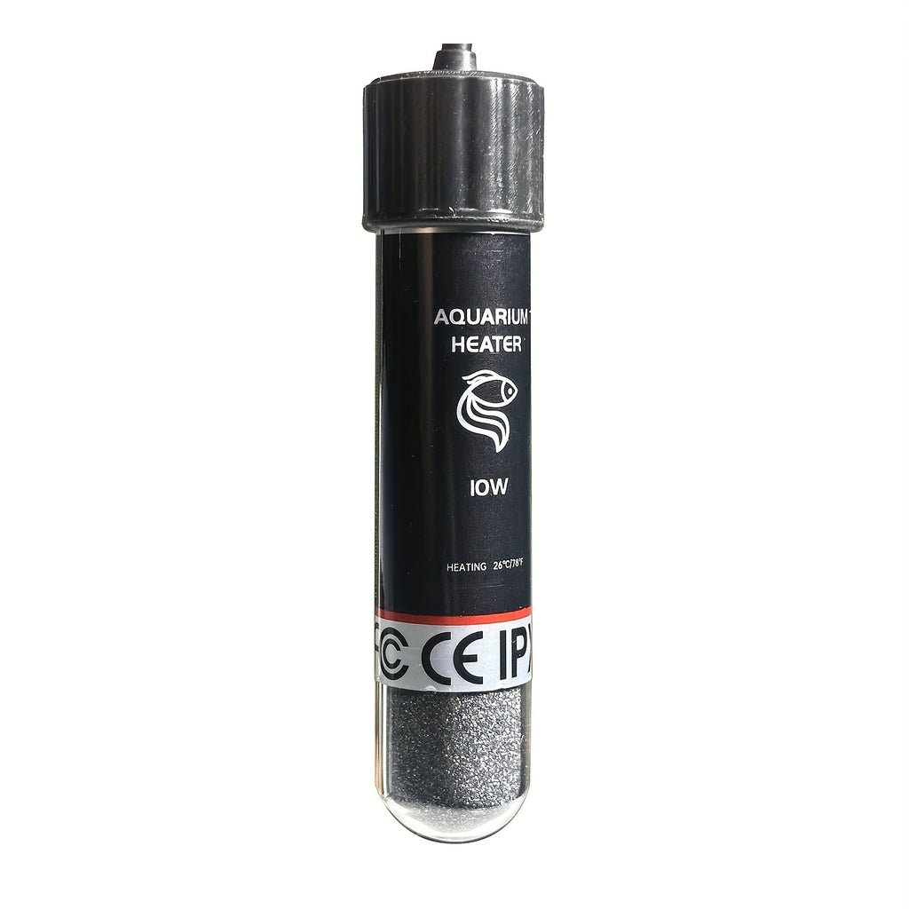 10W USB Submersible Aquarium Heater with LED Light – Compact Mini Fish Tank Heater for Freshwater Saltwater & Aquatic Plant Tanks, Safe Durable Heating with Modern Design for Small Aquariums