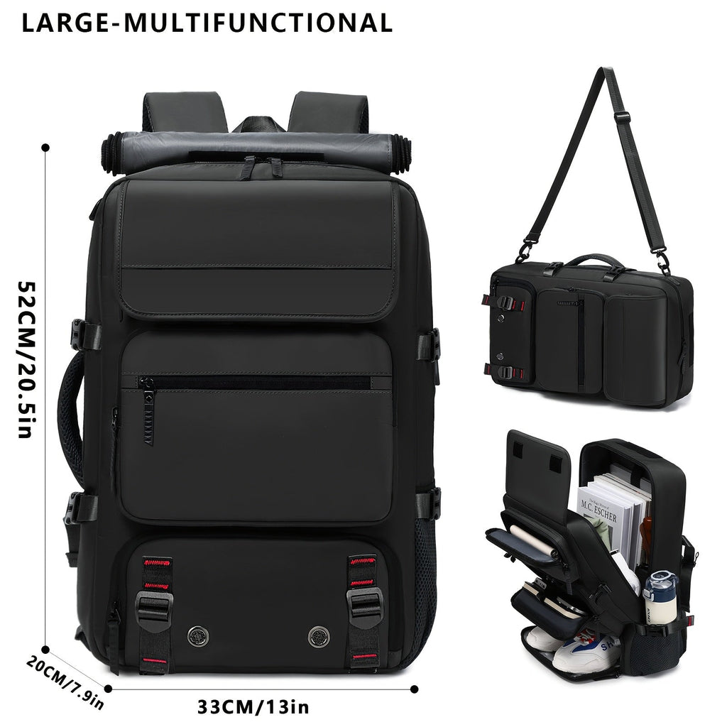 17 Inch Laptop Backpack Large Capacity – Airline Approved Travel Bag with Shoe Compartment, Multi-Pocket Business Work Backpack for Men, Durable Nylon, Hiking & Camping, Small & Large Sizes