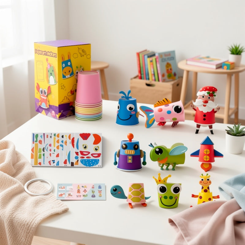 Kids Animal Craft DIY Kit - Educational Arts & Crafts Set with Stickers, Foam Pieces & Creative Activities for Boys & Girls Ages 3-8, Builds Fine Motor Skills, Perfect Birthday & Holiday Gift