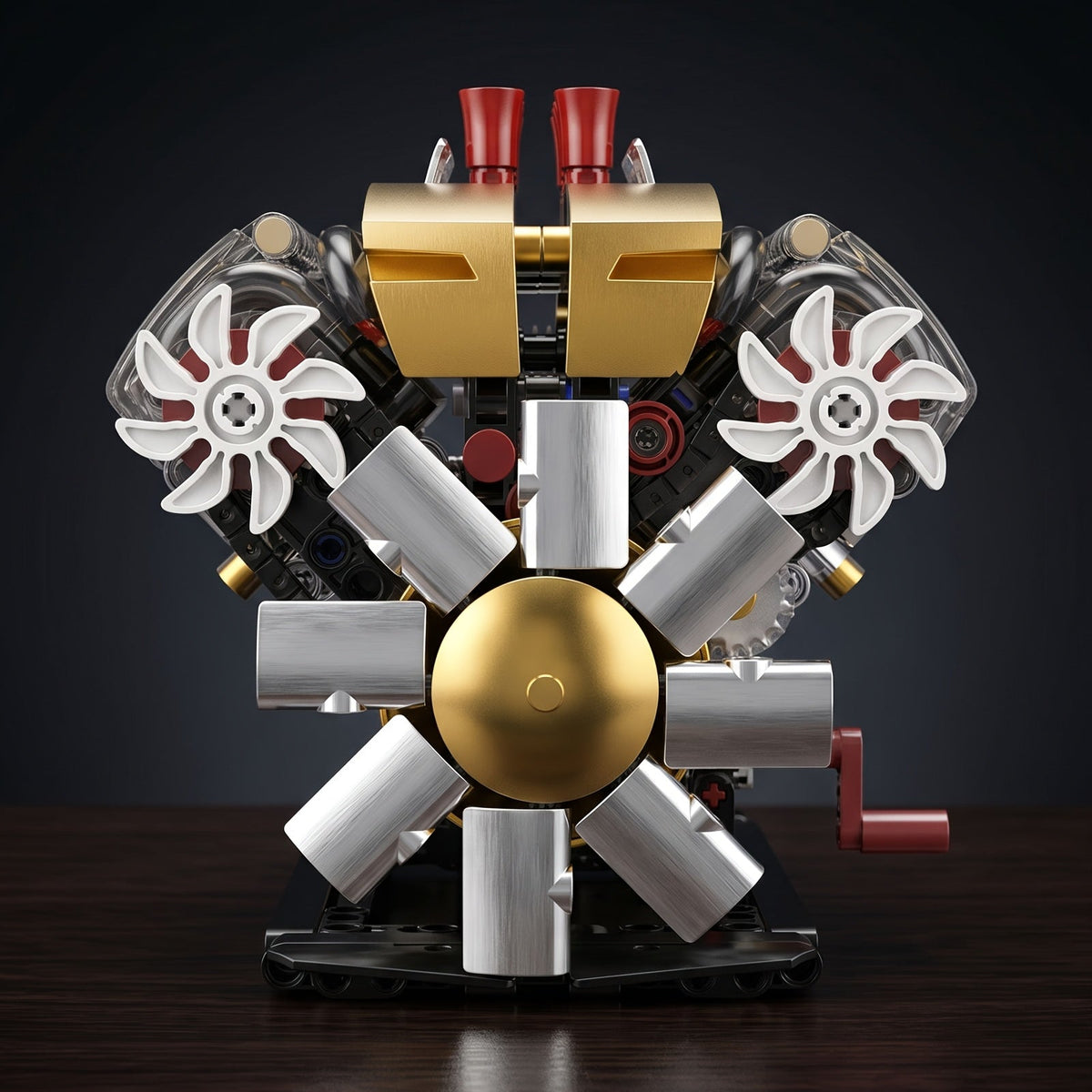 Transparent Mechanical Engine Model Building Kit with Automated Gear Transmission Piston Simulation STEM Science Project for Teens Adults Hobbyists Mechanics Birthday Christmas Gift
