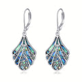 925 Sterling Silver Abalone Shell Drop Earrings for Women – Hollow Bohemian Dangle Earrings, Hypoallergenic Boho Jewelry, Perfect Gift for Her