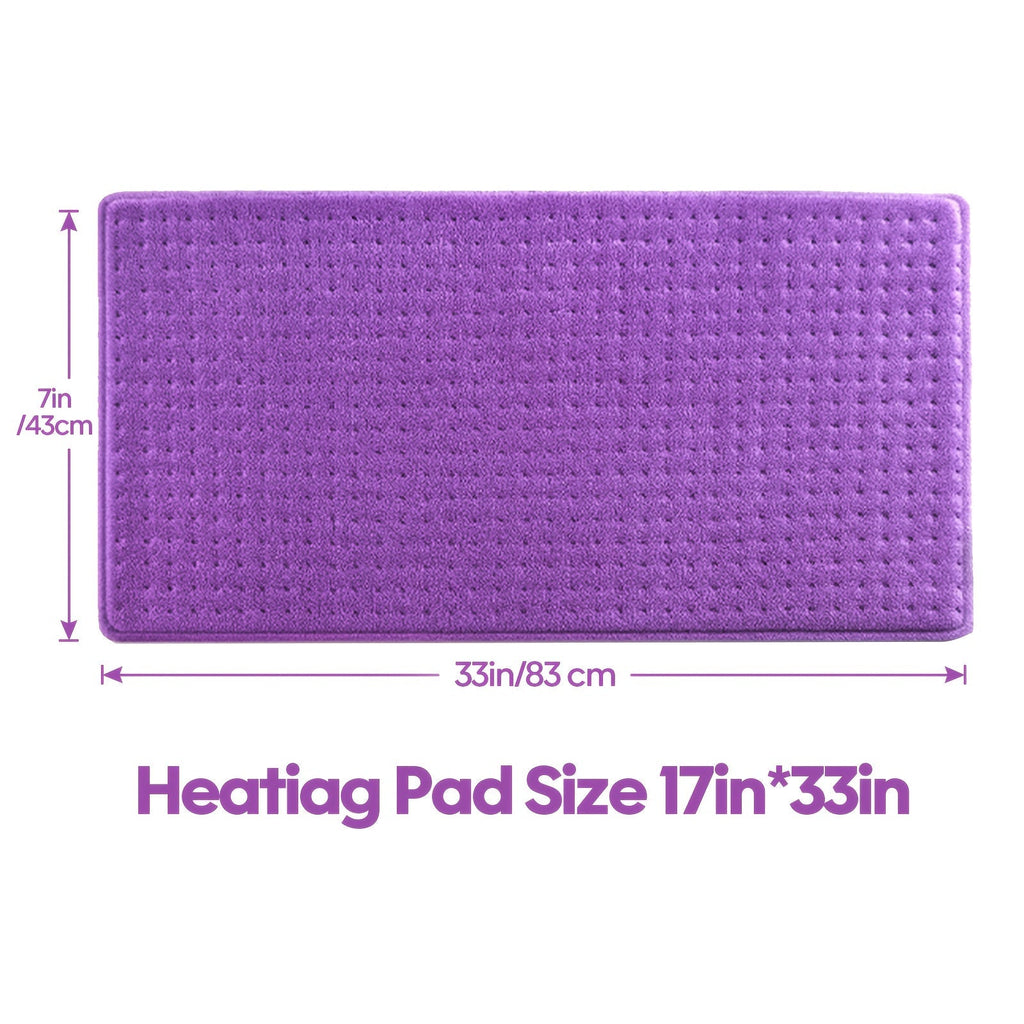 Heating Pad for Back Neck Shoulders & Cramps – Ultra Soft Flannel with 6 Heat Settings, Dry & Moist Heat, Auto Shut-Off, Machine Washable, 3 Sizes (12x15 / 12x24 / 17x33 in), Perfect Gift for Mom