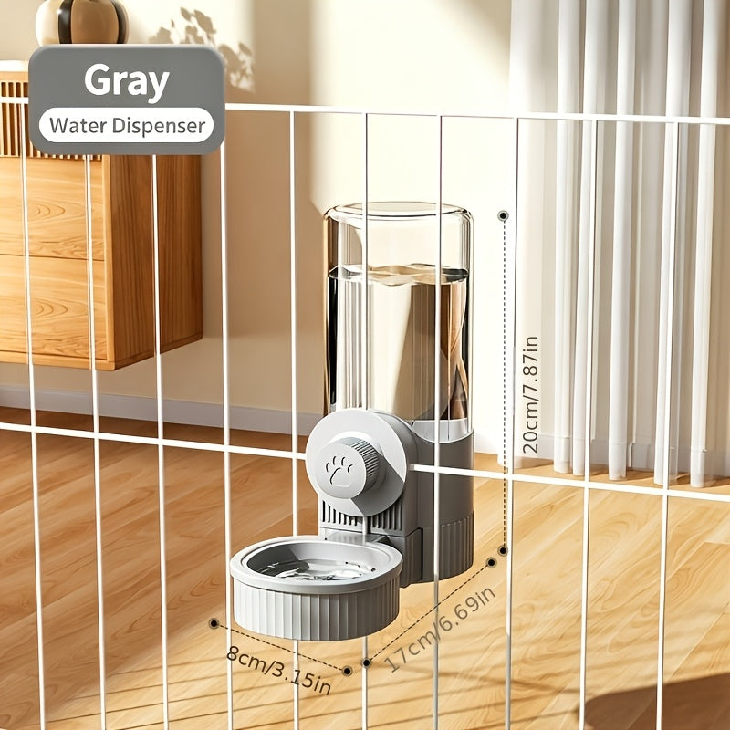 Hanging Cage Pet Feeder & Water Dispenser Set – 2-Piece Gravity Auto Feeding & Drinking Bowl for Cats, Dogs & Rabbits, Large Capacity Cage Mount Food & Water Bowl Combo