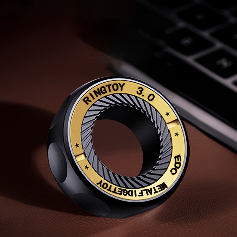 EDC Decompression Finger Spinner with Adjustable Slider Snap Coin Adult Stress Relief Focus Relaxation Toy Perfect Gift for Men Office Desk Fidget