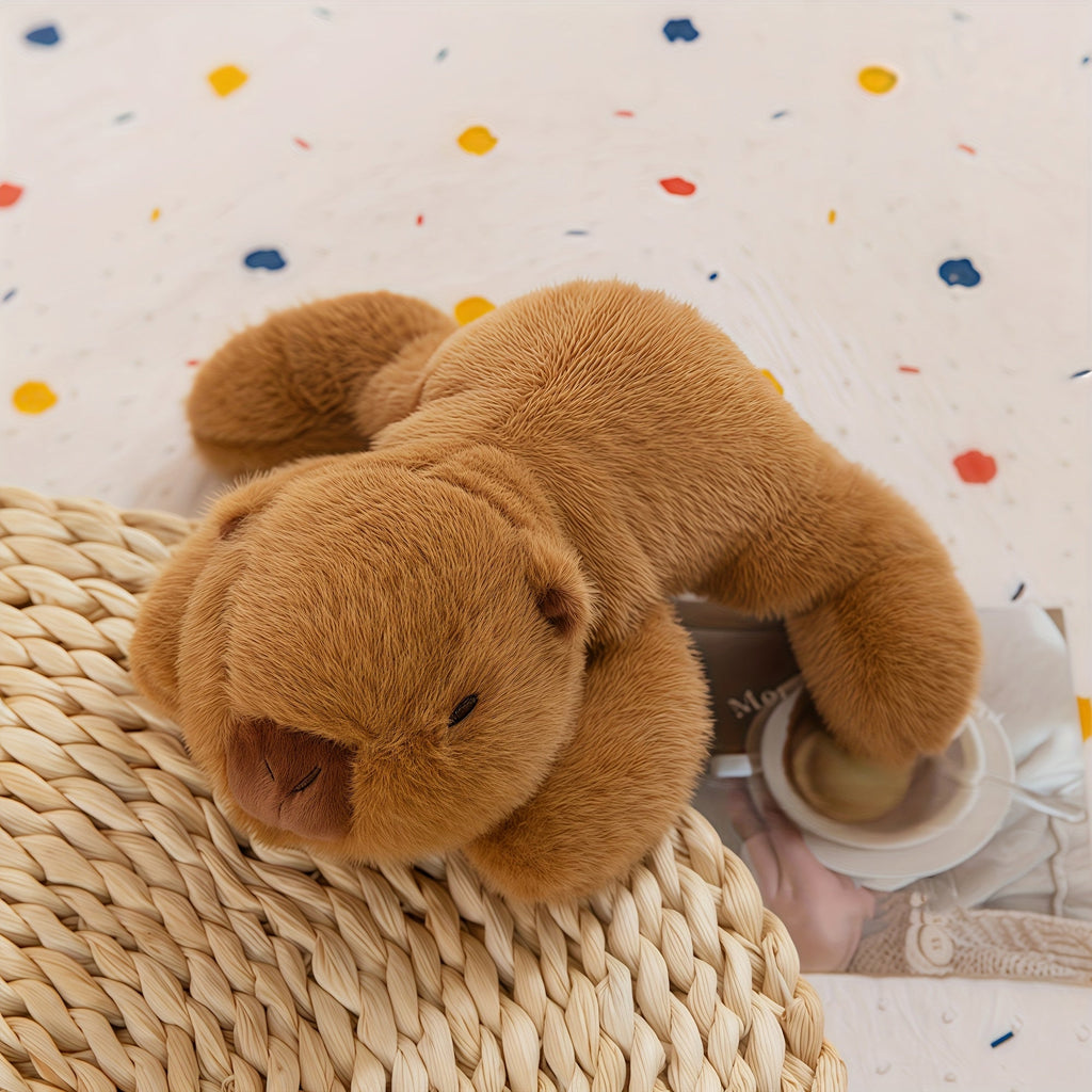 Capybara Plush Toy Stuffed Animal - Cute Soft Brown Capybara Plushie Doll for Kids Boys and Girls, Cuddly Animal Plush Figure, Birthday Christmas Holiday Gift for Capybara Lovers and Toddlers