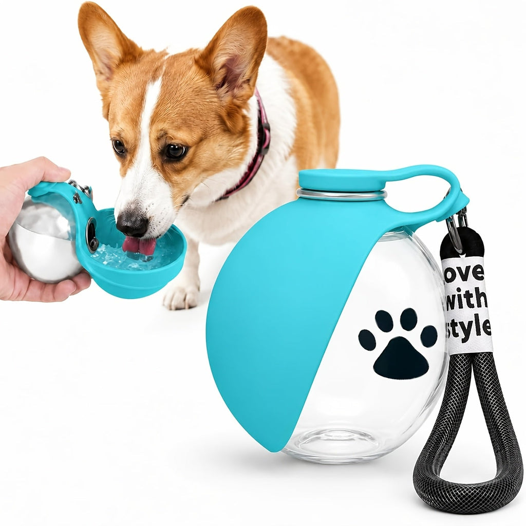 Foldable Pet Water & Food Container - Collapsible Portable Travel Storage for Dogs & Cats, Lightweight Compact Design for Outdoor Hiking Camping & Car Trips, Pink or Blue