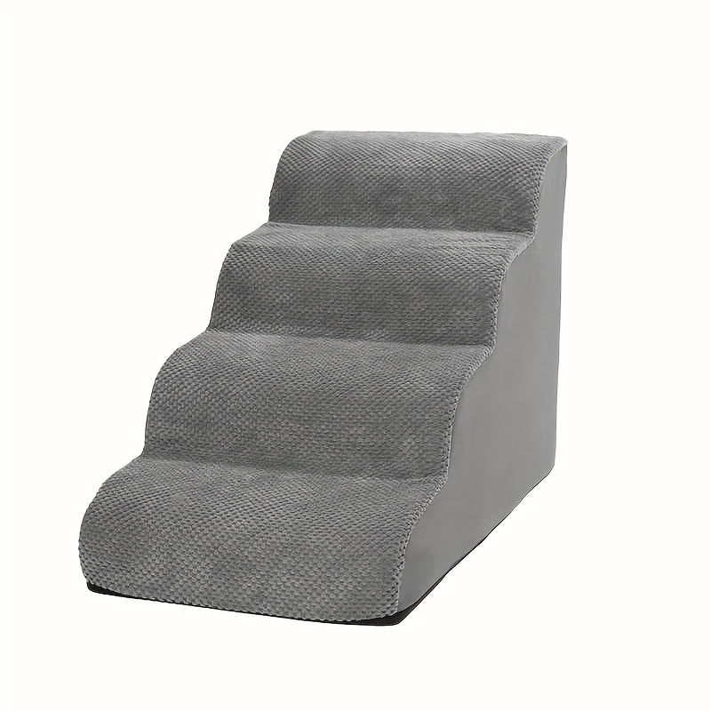 Dog Stairs for High Beds & Sofa Pet Steps Ramp Sponge Foam Slope for Small Dogs Cats Memory Rebound Density 28-32 Non-Slip Cat Stair 22.83x12.2x11.02 Inch Gray Green